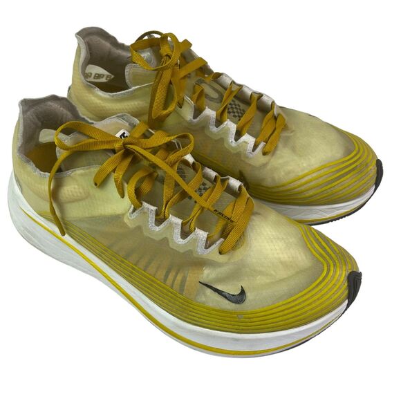 Nike Zoom Fly SP Mens 8 Dark Citron Running Sneakers AJ9282-300 shoe Athletic - Picture 2 of 16